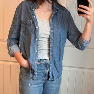 Como Vintage Blue Button Down Shirt